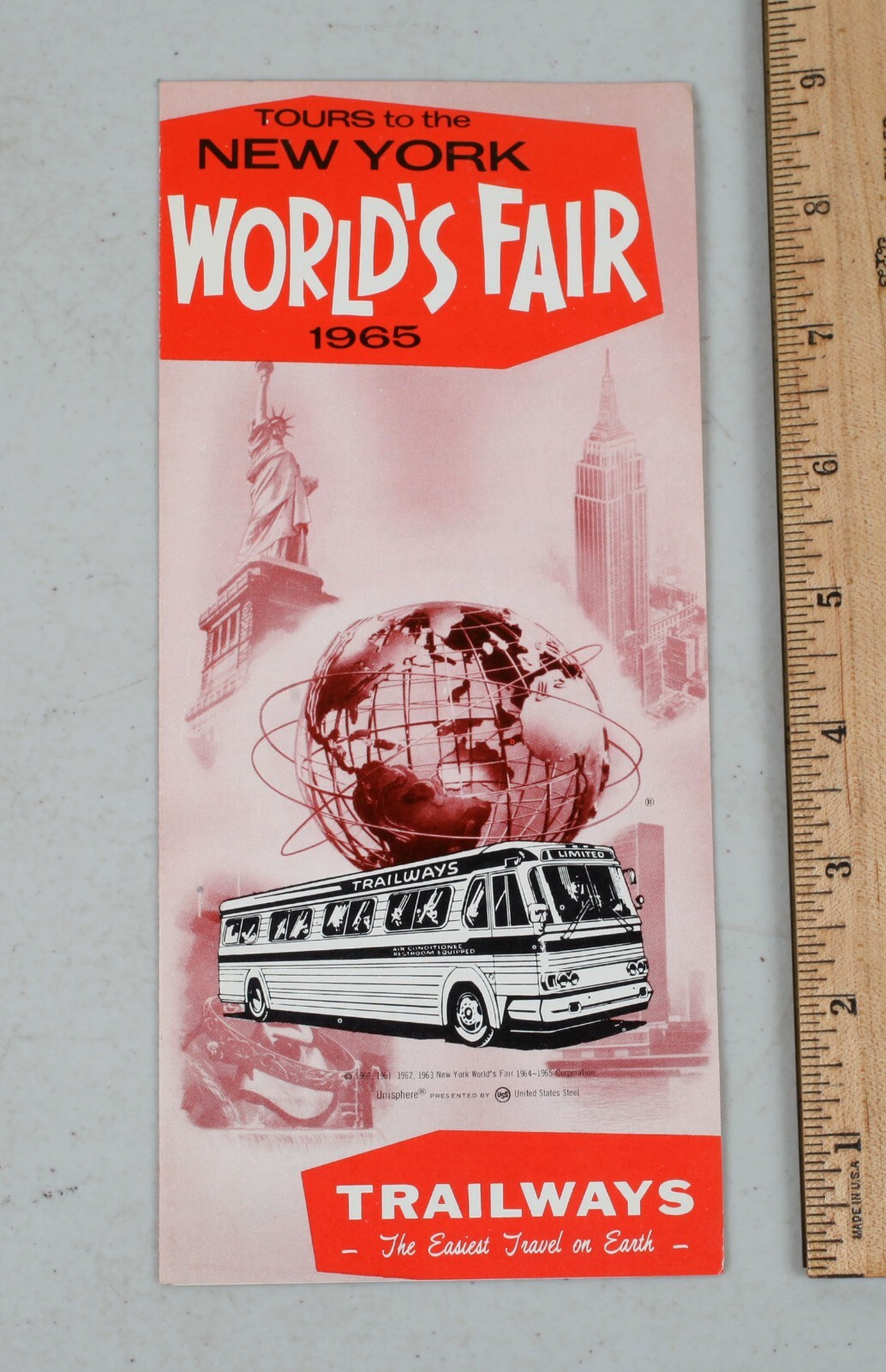 Vintage 1965 Trailways New York World’s Fair Bus Coach Tours