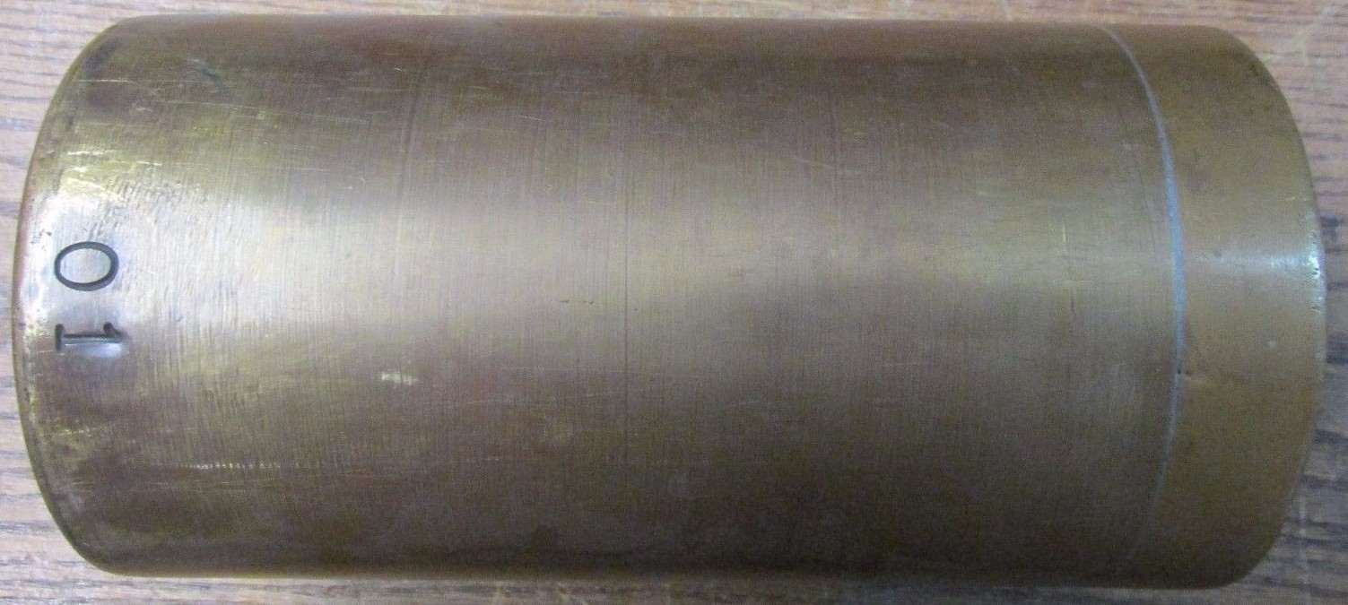 Vintage Diamond Mfg Brass Fare Box Money Vault Cylindrical 9″ X 4-3/4″ X 4-3/4″