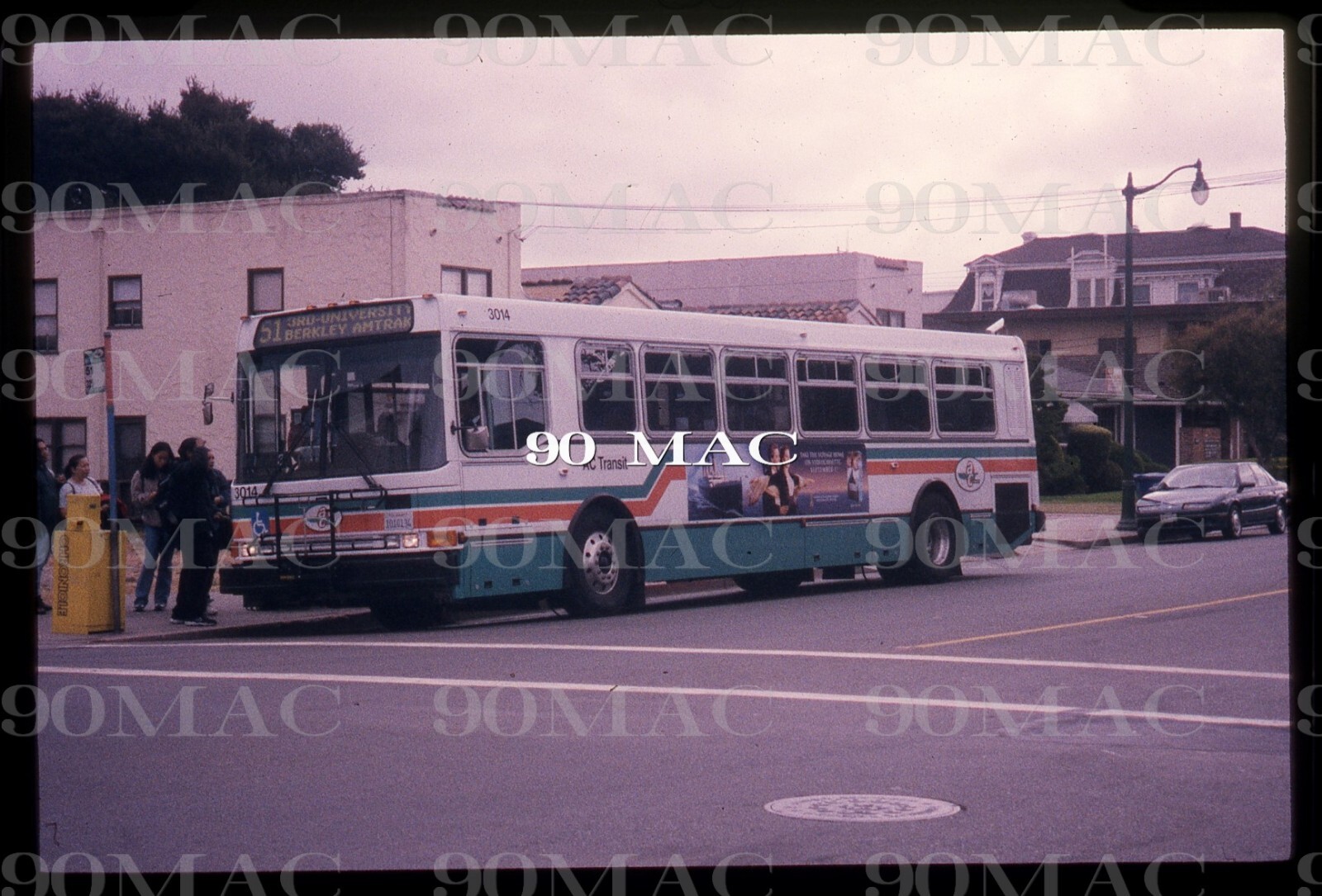 AC TRANSIT. NABI BUS #3014. Oakland (CA). Original Slide 1998.