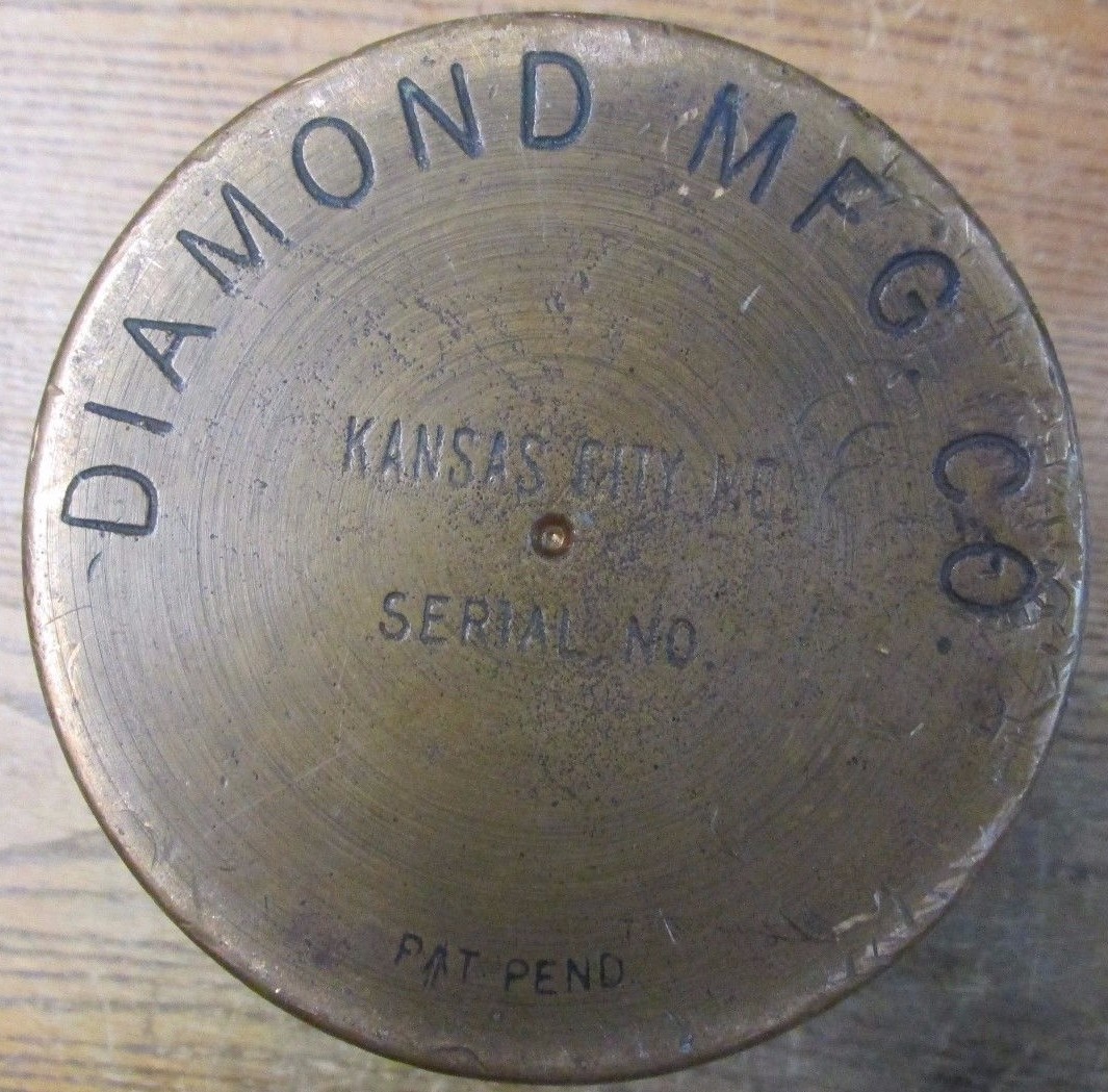Vintage Diamond Mfg Brass Fare Box Money Vault Cylindrical 9″ X 4-3/4″ X 4-3/4″