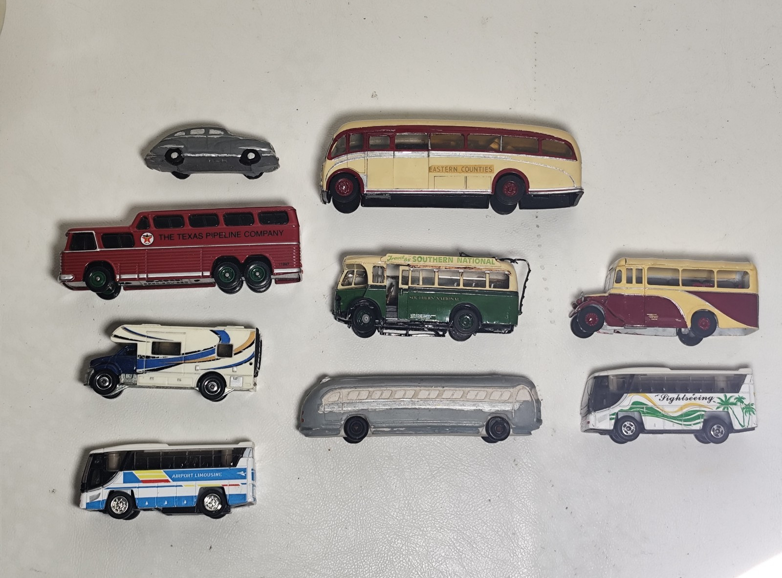 Corgi Scenicruiser Texas Pipeline Matchbox Motor Home Diecast Toy Bus Lot 8PC