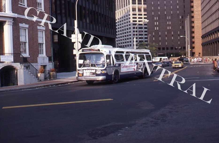 ORIGINAL 1980 NYCTA MABSTOA NEW YORK CITY BUS SLIDE GMC #4502 STATE MANHATTAN NY