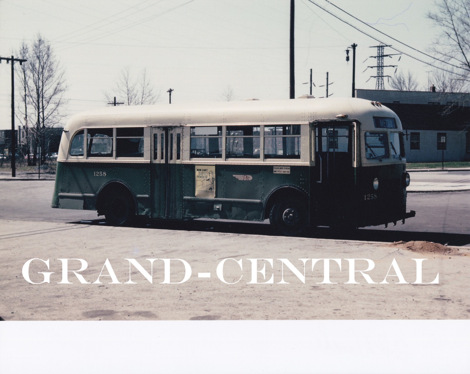 VINTAGE 1955 PTC PHILADELPHIA TRANSPORTATION COMPANY BUS PHOTO #1258 PA