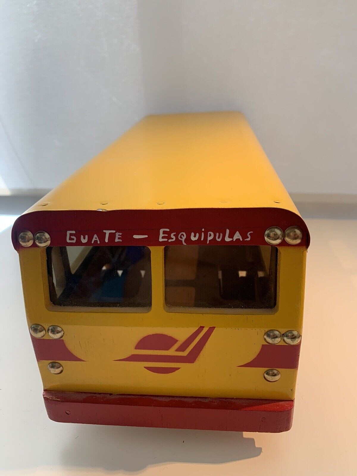 Vintage Blue Bird Bus Guatemala Large Wood W/Metal Rutas Orientales Very Rare!