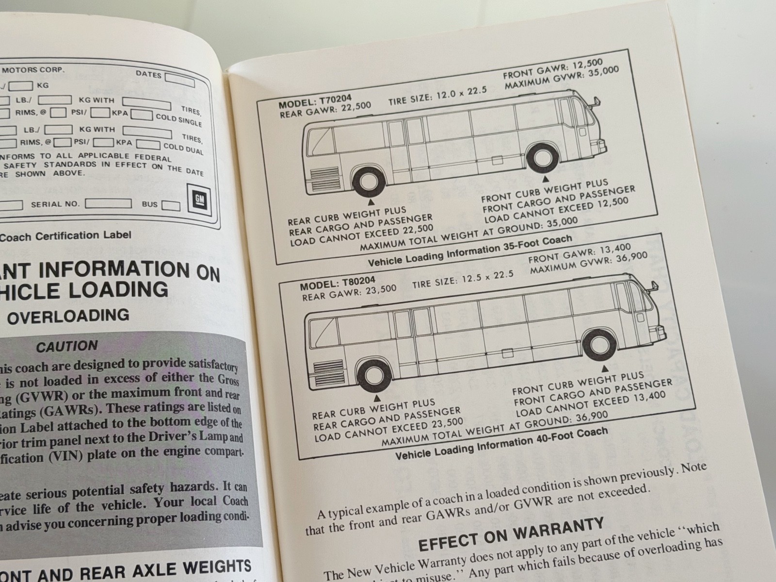 C-8122A GMC RTS Coach Operating Manual technical handbook drivers maintenance