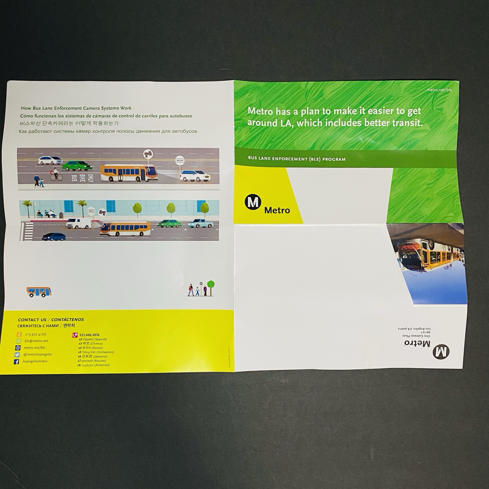 Print Ad Mailer 2024 Metro Bus Transit City Los Angeles Travel Notice Collectors