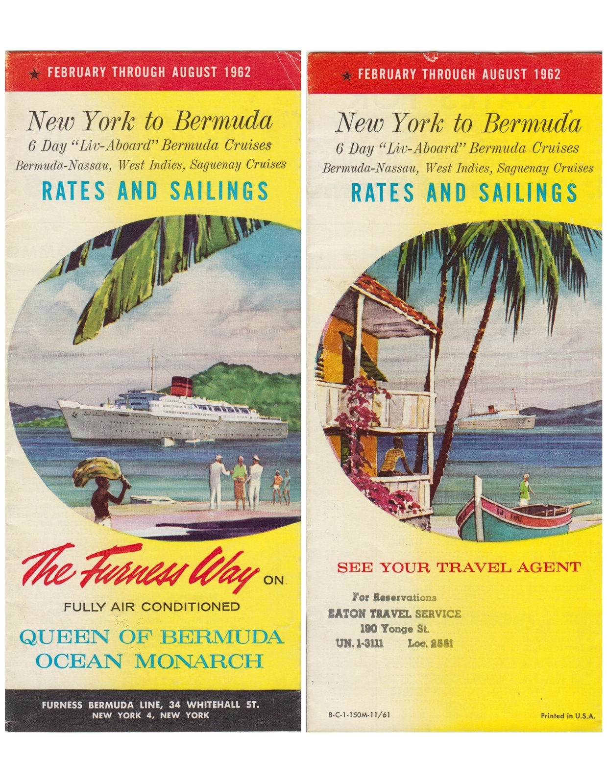 The Furness Way- Queen of Bermuda and Ocean Monarch New York to Monarch 1962