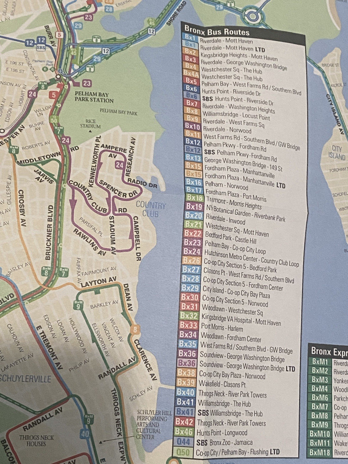 September 2017 MTA Bronx Bus Map