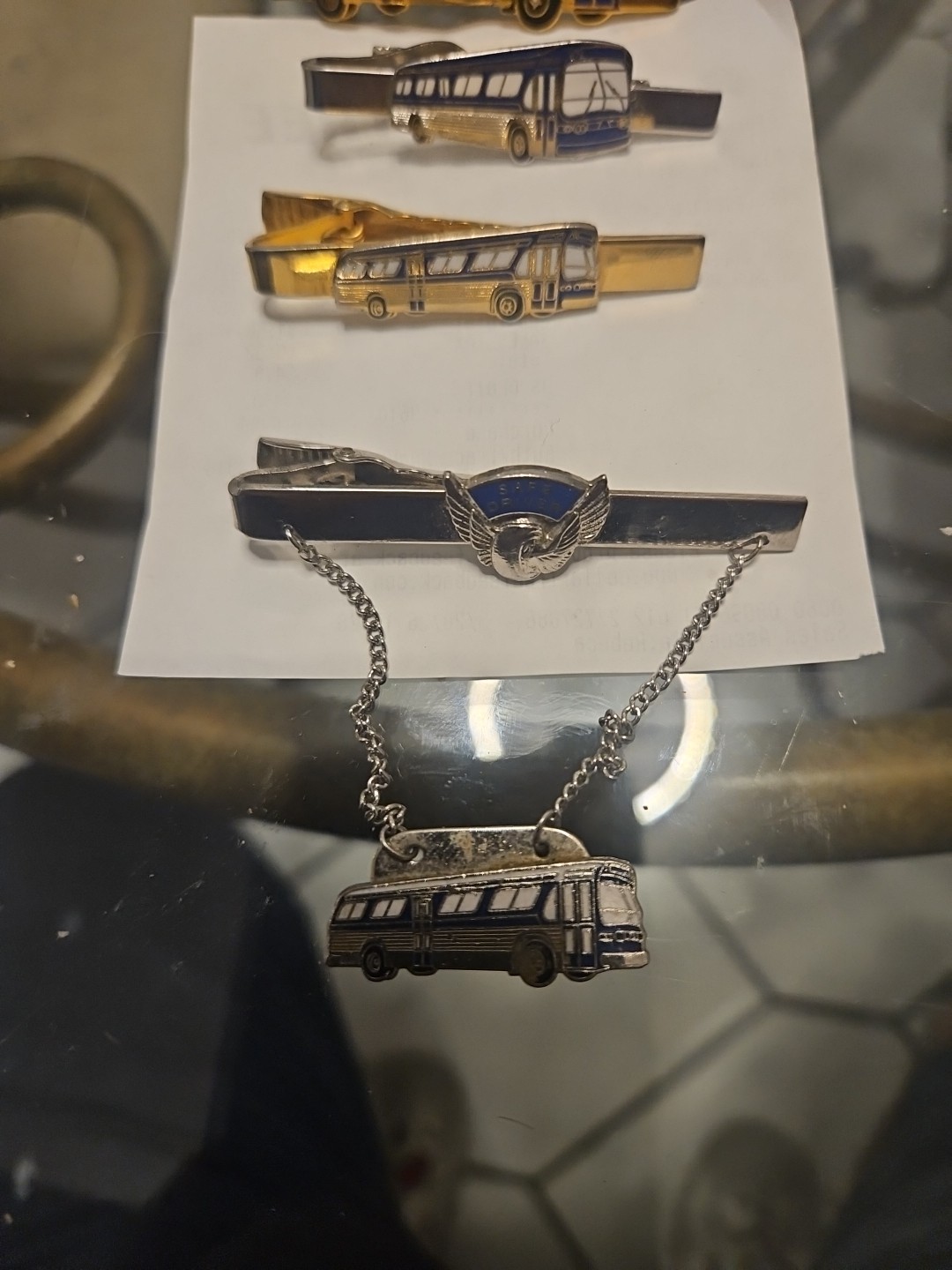 Old School Fishbowl Transit Bus Tie Clips