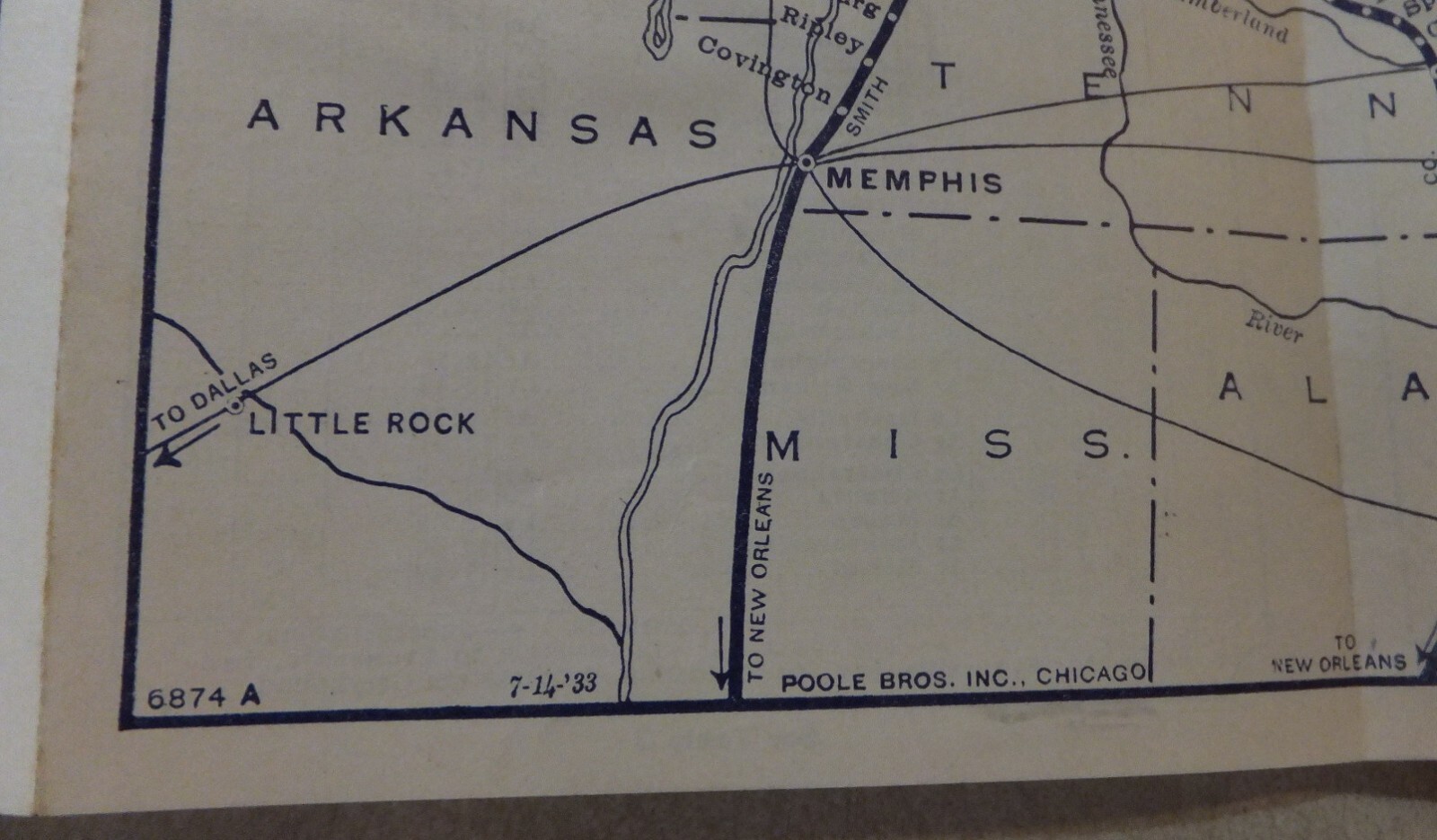 SOUTHERN LIMITED 1933 BUS TIME TABLES STATIONS & MAP CHICAGO & THE SOUTH