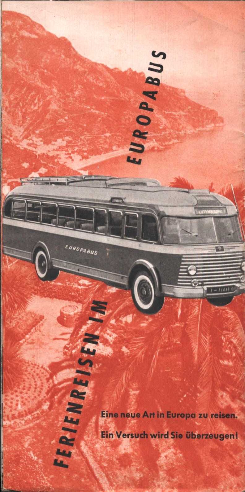 1950s EUROPA BUS vintage European transportation brochure ITALY, GERMANY, FRANCE