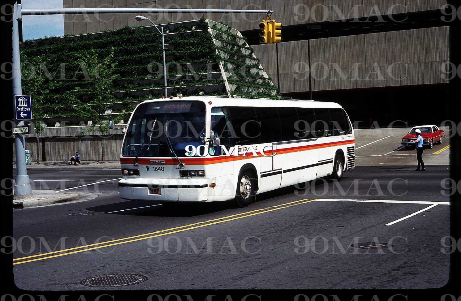 SEMTA. GM RTS BUS ,#W 1848. Detroit (MI). Original Slide 1981.