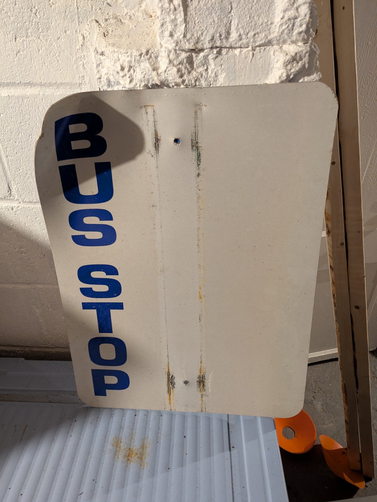 Retired Metal Bus Stop Sign Baltimore MTA 10/16/23 routes