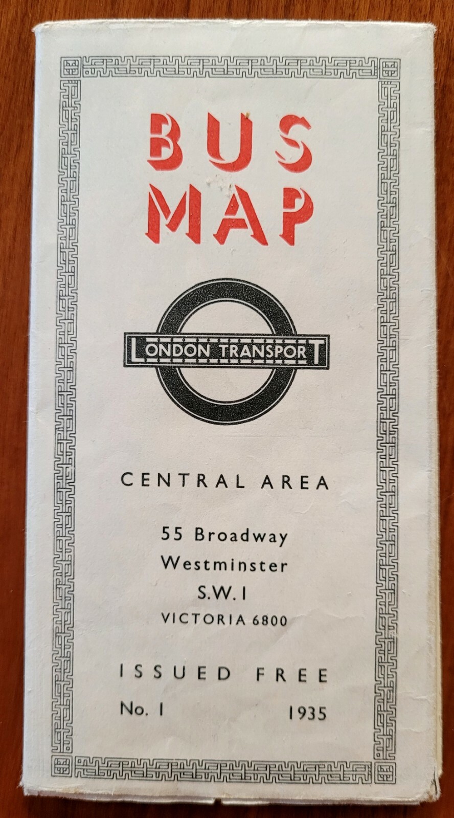Bus Map No. 1, 1935 London Transport