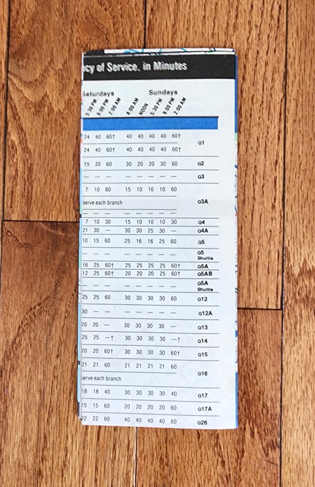 VINTAGE 1980 NYCTA NYC QUEENS BUS MAP MTA NEW YORK CITY TRANSIT AUTHORITY NY