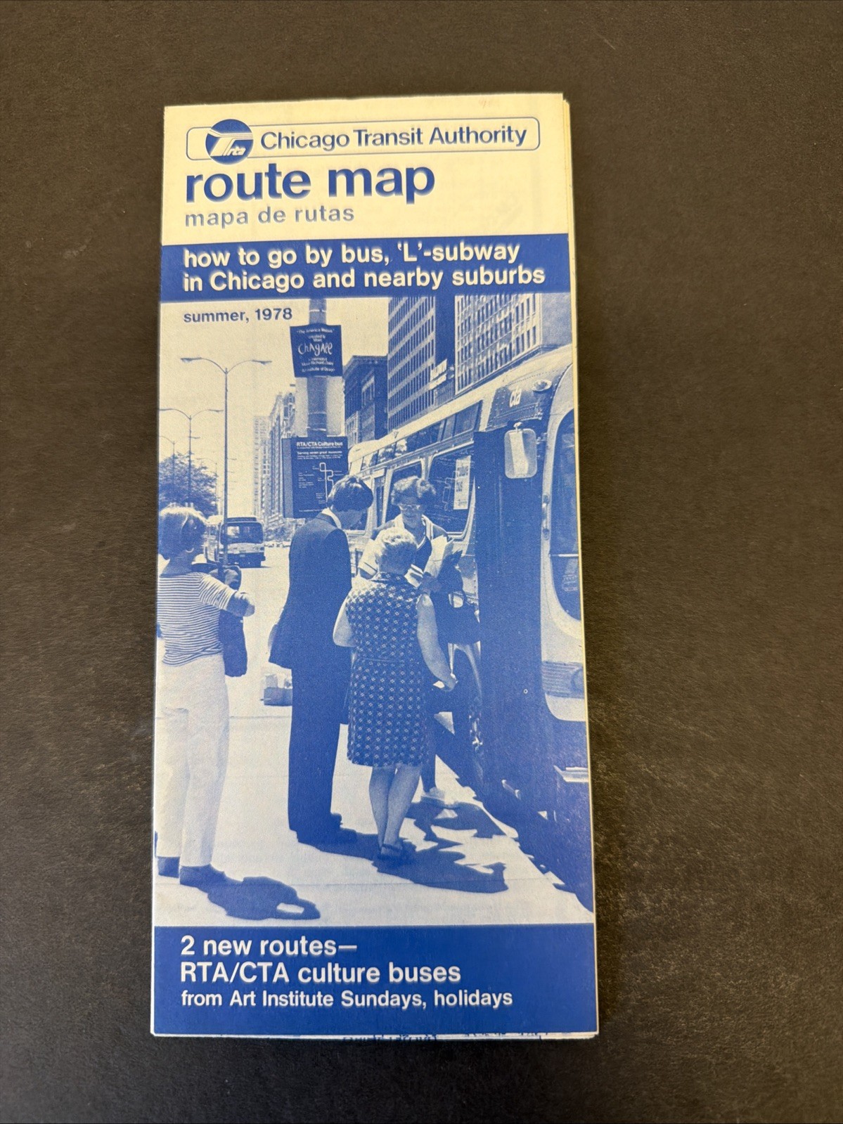 Chicago Transit Authority Route Map Summer 1978 RTA/CTA Culture Buses
