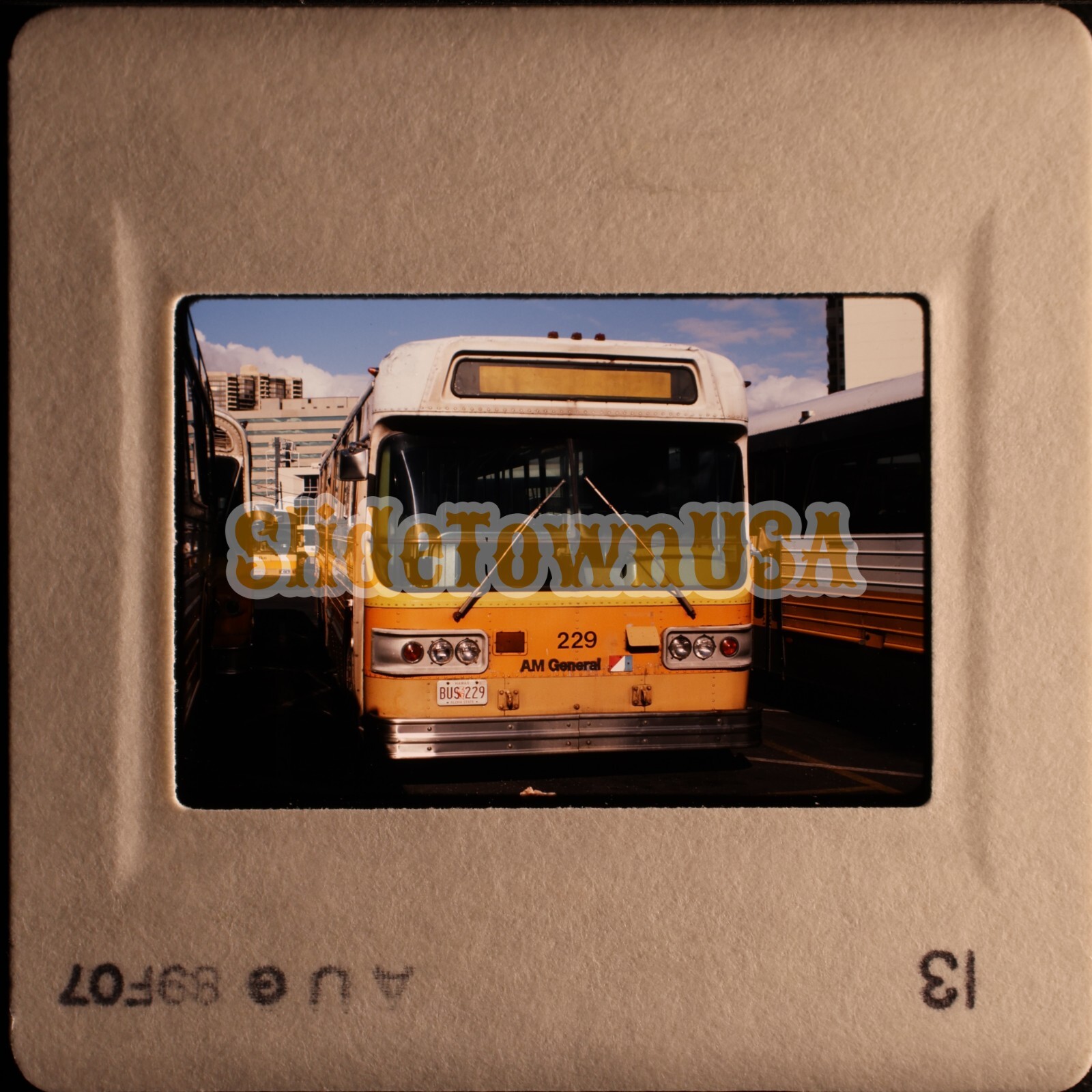 Vtg 1989 Bus Slide 229 AM General Hawaii Y1Q019
