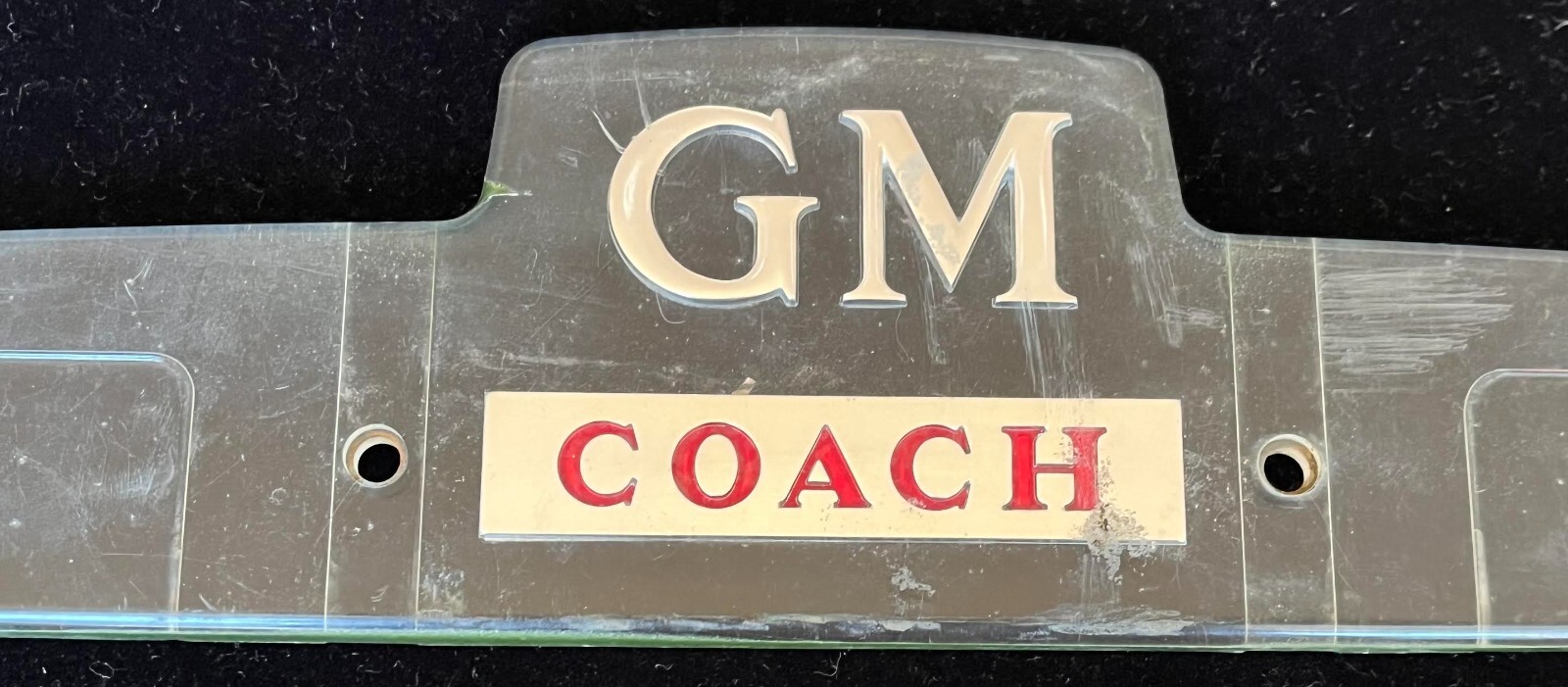 GM COACH BUS PART ORNAMENT SIGN EMBLEM GENERAL MOTORS FROM AC TRANSIT COLLECTION