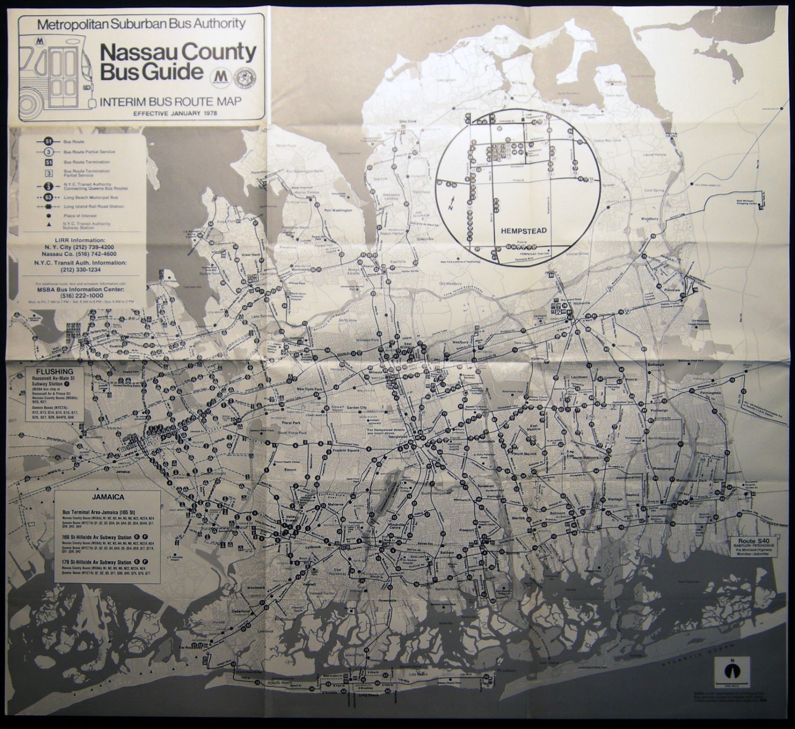 1976 – 1982 SERIES OF NASSAU COUNTY NY BUS ROUTE MAPS TRANSPORTATION HISTORY