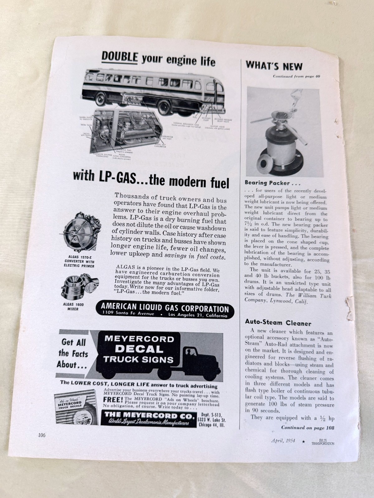 vtg BUS print ad Rockwell Class 124 Ohmer Lock-O-Matic Fare Register 1954 rare