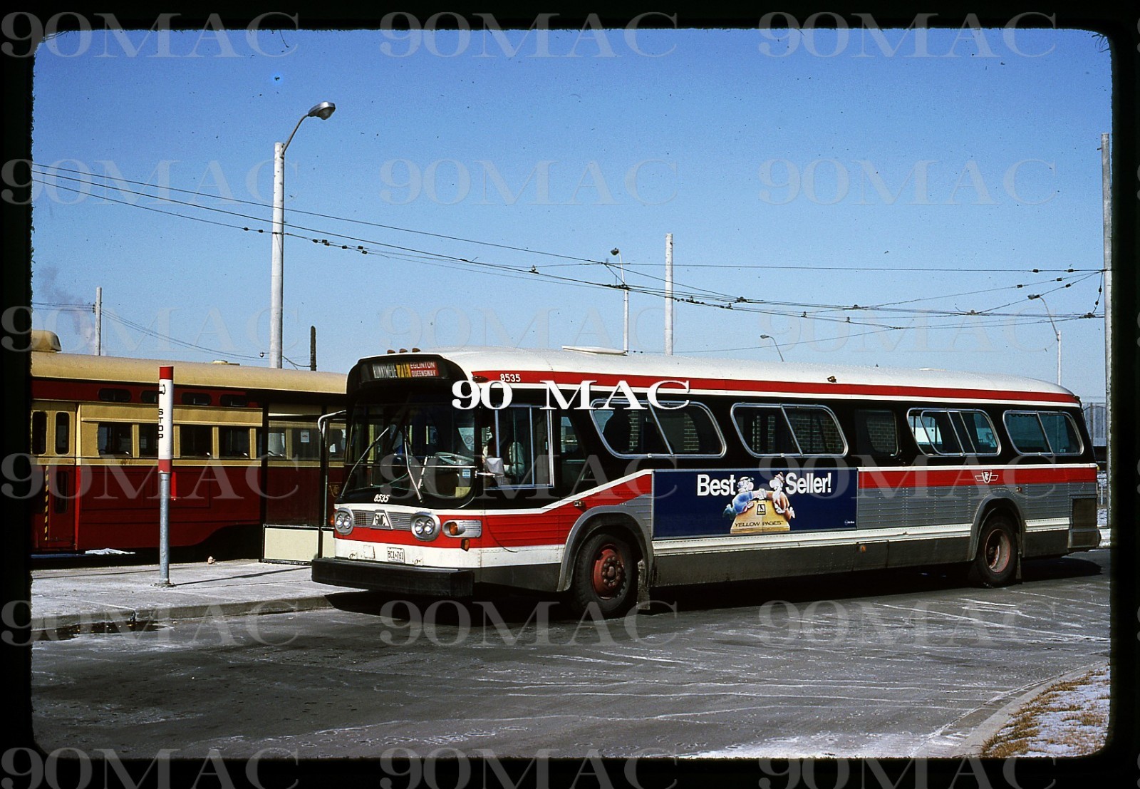 Toronto Transit Commission- TTC. GMDD BUS #8535. Original Slide 1983.