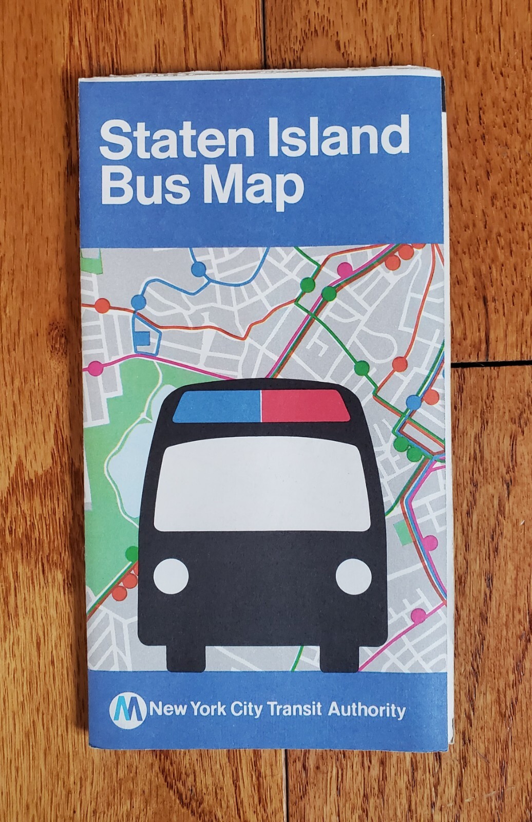 VINTAGE 1977 NYCTA NYC STATEN ISLAND BUS MAP MTA NEW YORK CITY TRANSIT AUTHORITY
