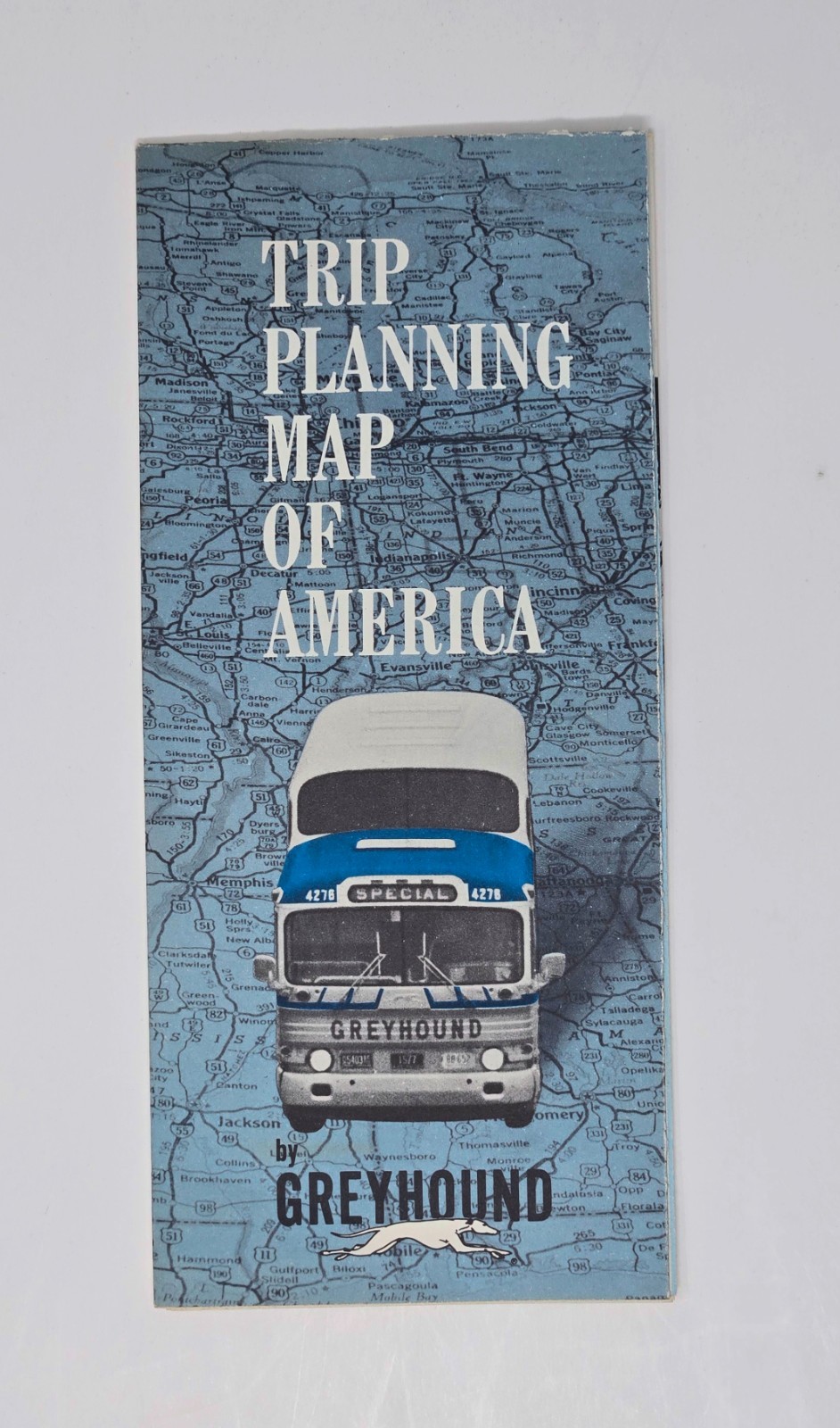 VTG Greyhound Trip Planning Map of America Travel Brochure Bus Routes Pamphlet