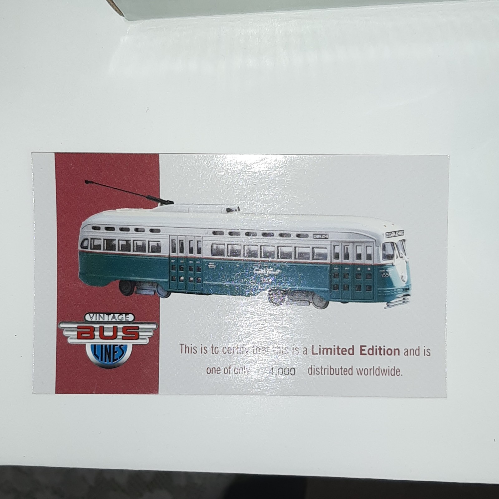 Corgi Limited Edition PCC Streetcar Capital Transit 1:50 Scale 2001