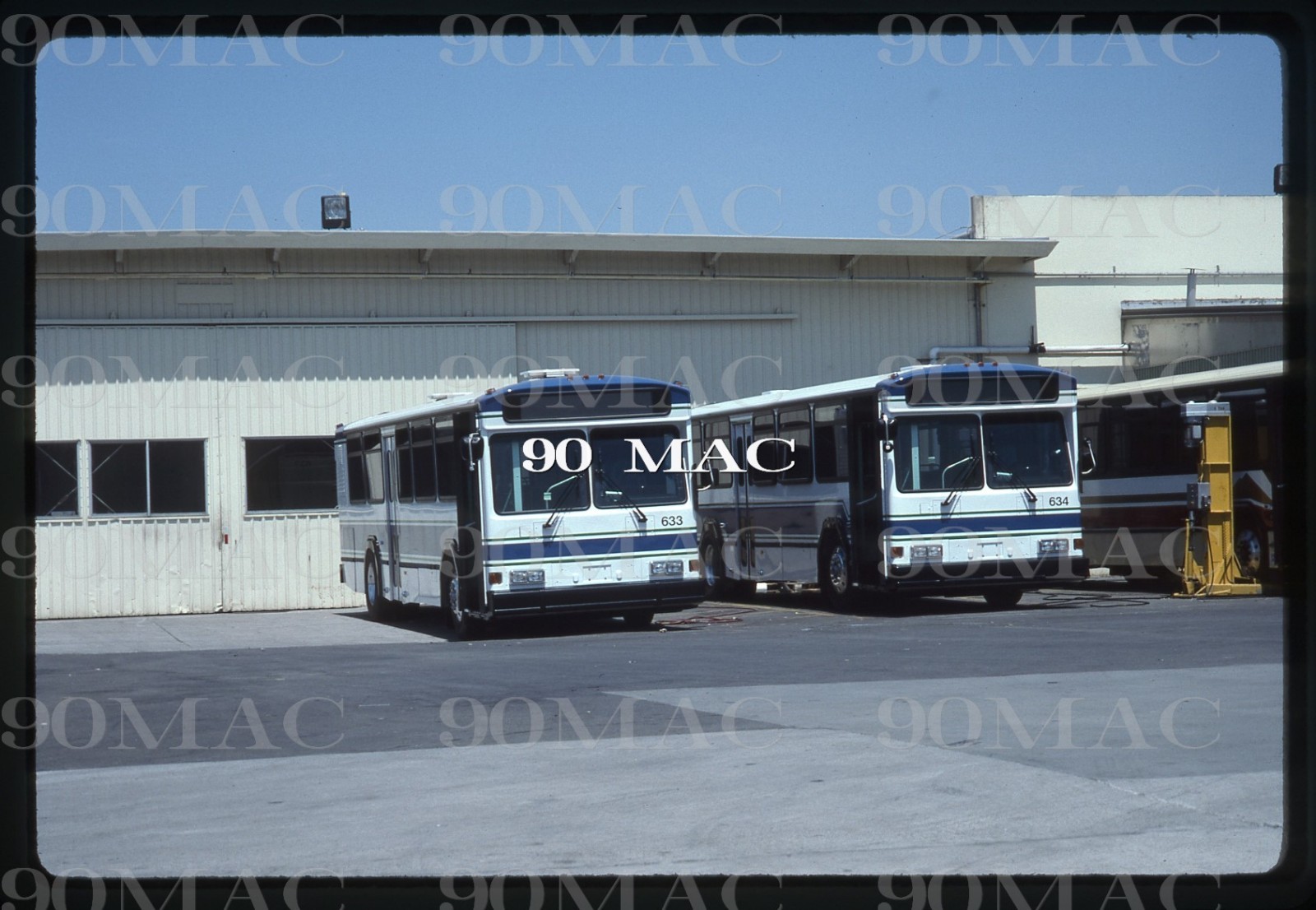 UNION CITY TRANSIT (CA). Buses #633-634. Original Slide 1996.GILLIG FACTORY! (A)