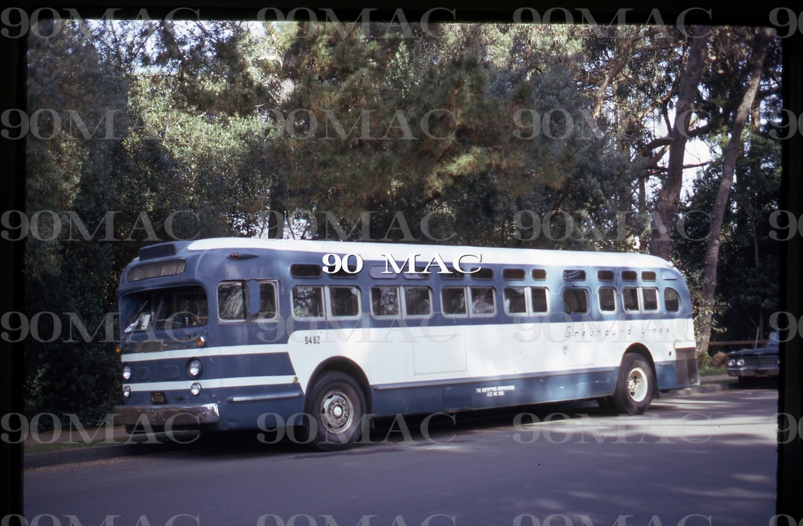 GREYHOUND. GM COACH BUS #9482. San Francisco (CA). Original Slide 1974.