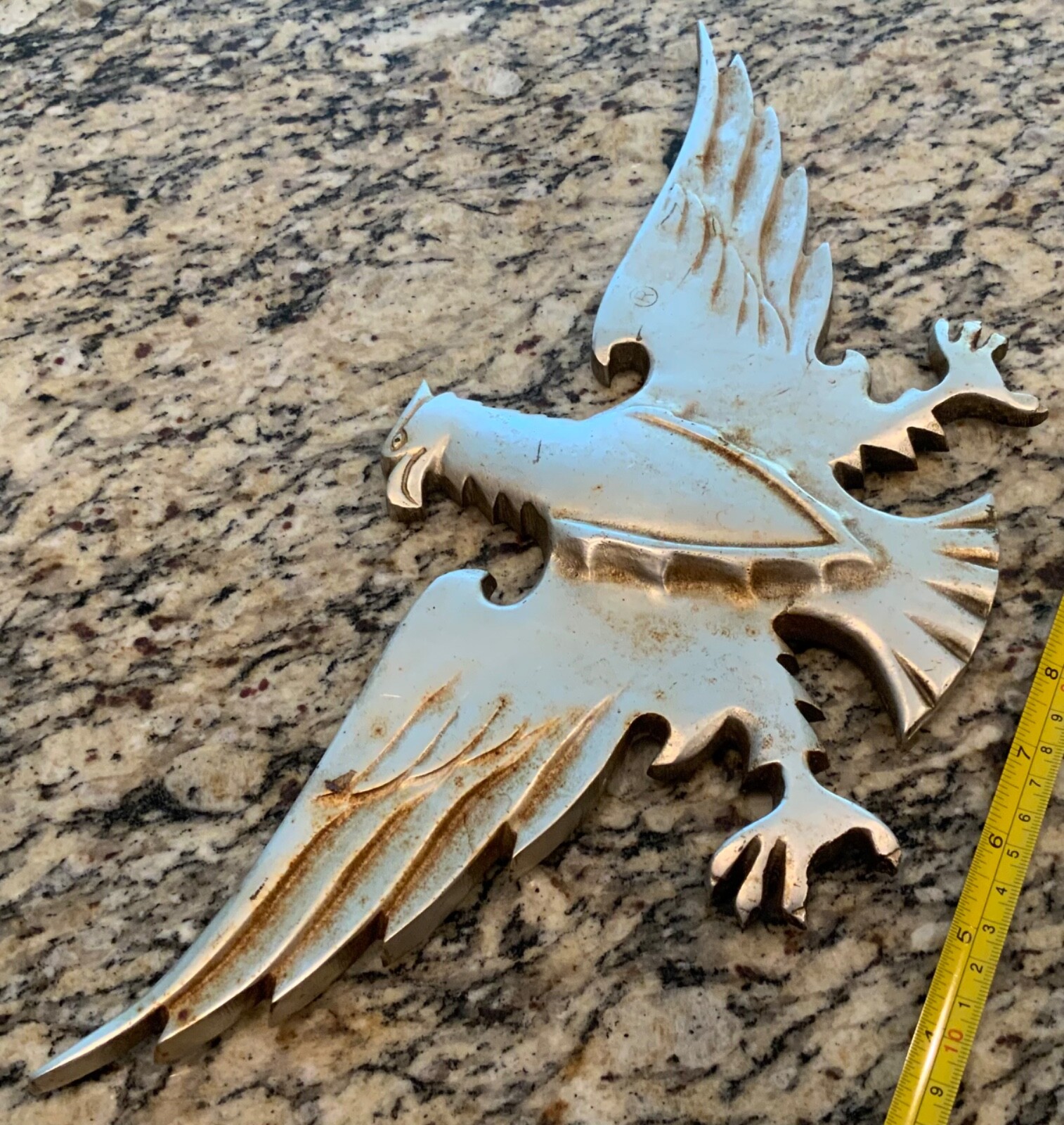 Continental Trailways Bus Silver Eagle Vintage 1980s Emblem w/ Patina Vtg Rare