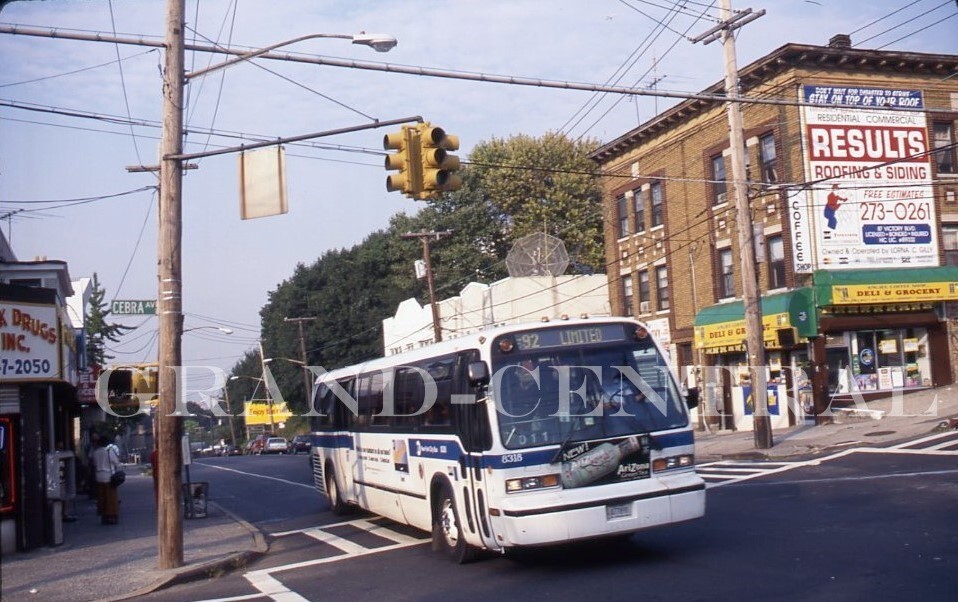 ORIGINAL 1996 NYCTA MTA NEW YORK CITY BUS SLIDE RTS-06 #8318 STATEN ISLAND NY