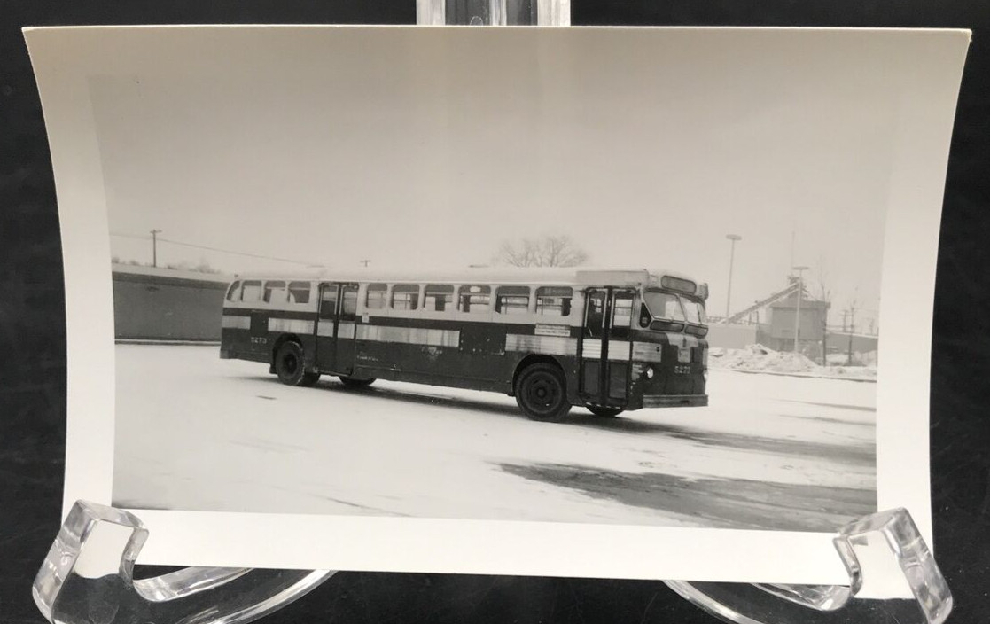 Bus Chicago Transit Authority CTA #5273 Route 56 B&W Photograph