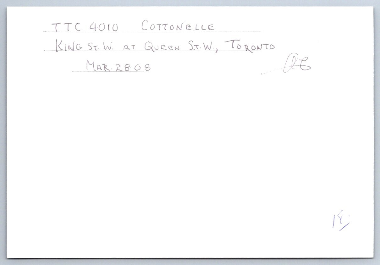 TTC Streetcar #4010 Cottonelle Wrap, King St at Queen St Toronto Fuji 4×6 Print