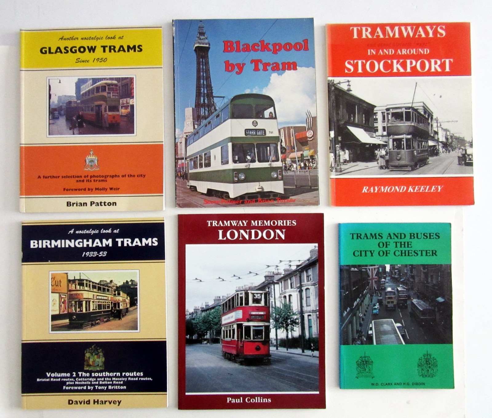 TRAMS, TRAMWAYS & BUSES of England, 6 pce. Guide Book Collection