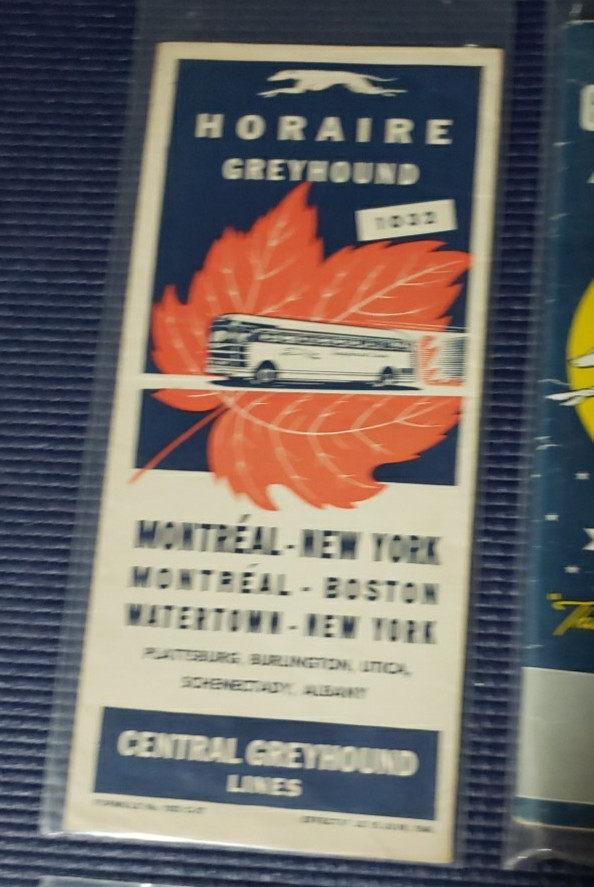 Greyhound Bus Lines Timetables – 1948 – 1952 – 1957 – 1980 – Lot of 4