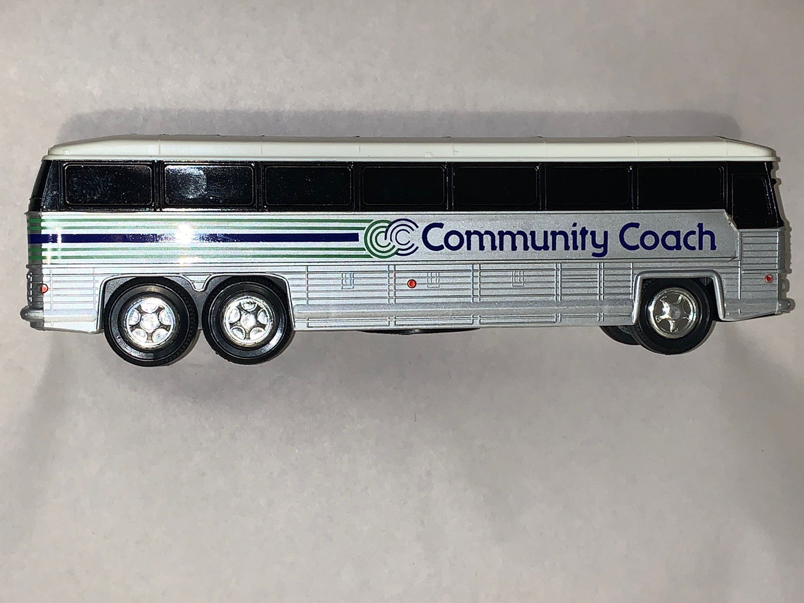 Vintage JIMSON 1:50 New Jersey Community Coach Bank Bus Hong Kong Made Toy
