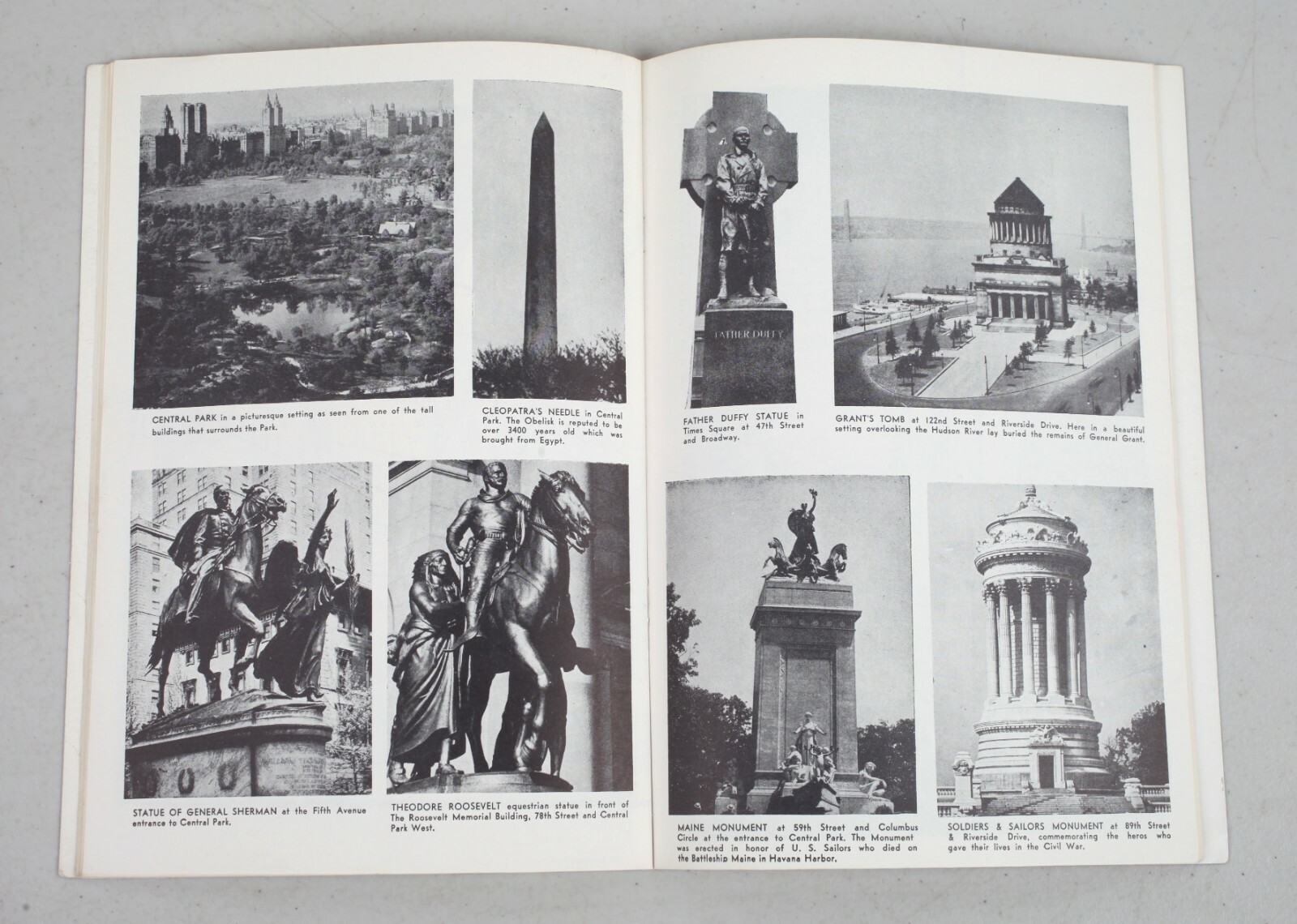 Vintage 1950s Blue Line Bus Tours New York Travel Guide Statue of Liberty