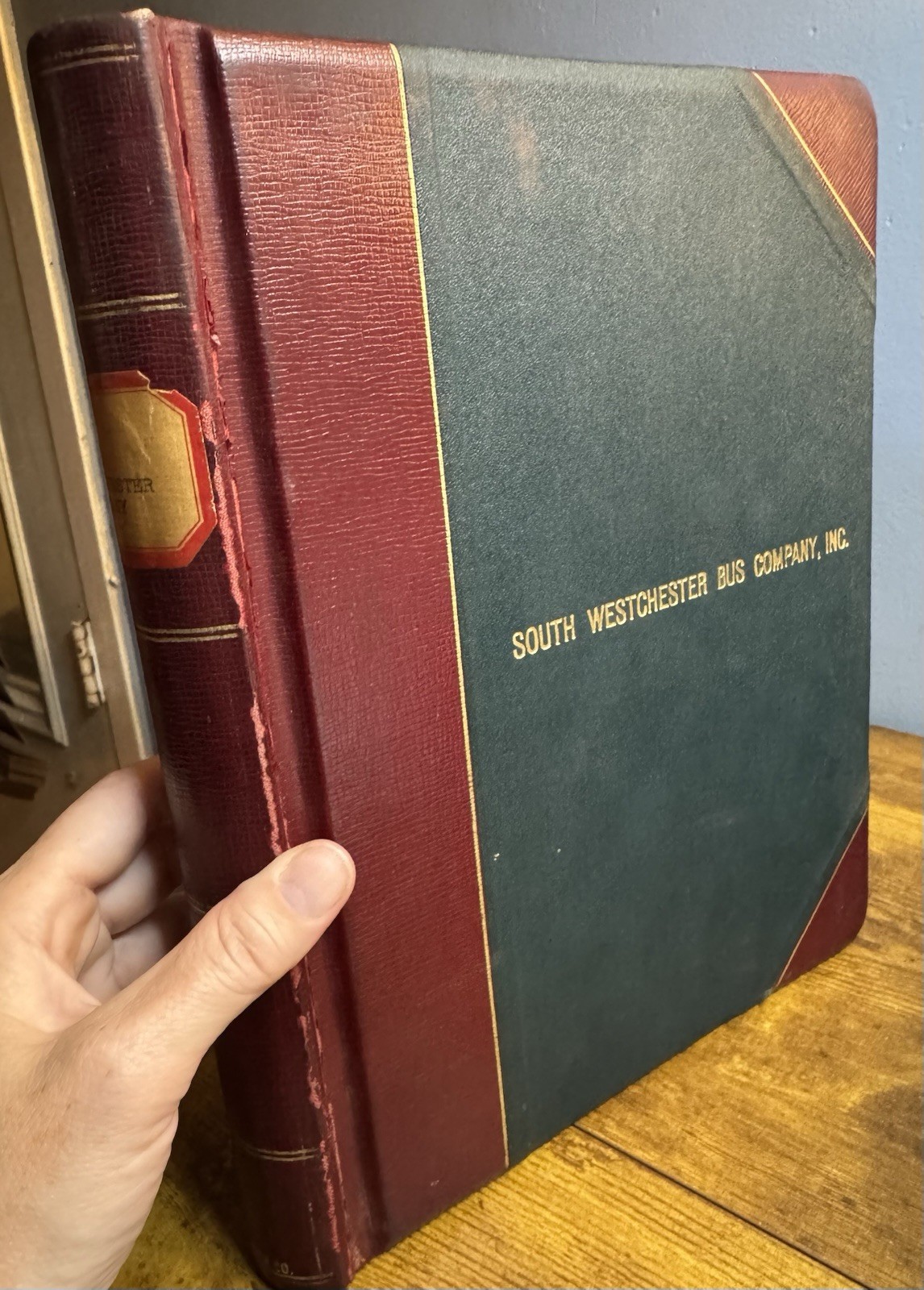 Rare c.1928 South Westchester Bus Corporate Binder NY Lock Key Broun-Green McM