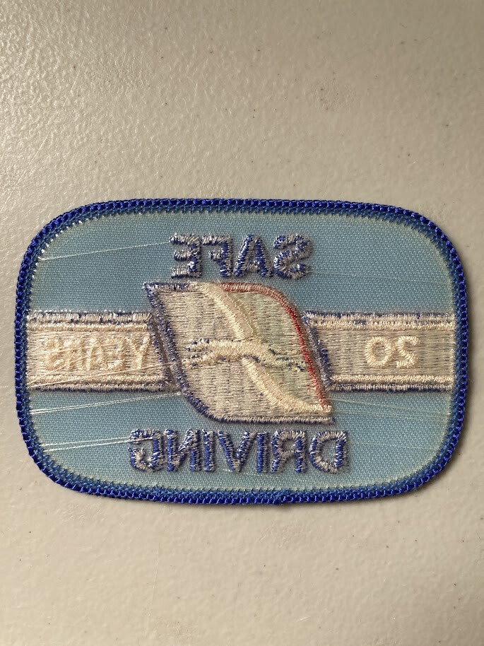 Greyhound Bus Safe Driving Patch 20 Years