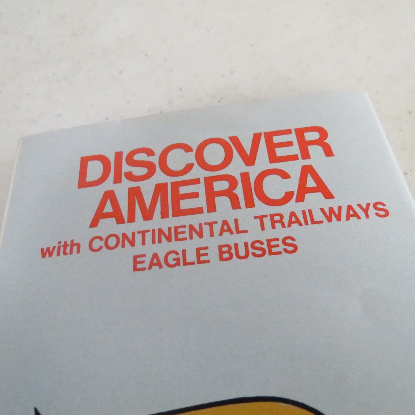 Continental Trailways Bus discover America Brochure Stamped Durango Colorado Map