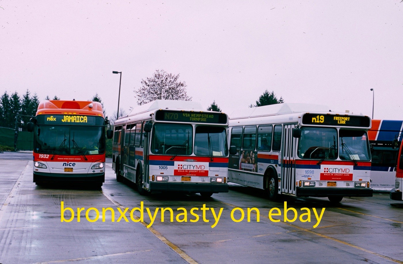 NICE Orion 1932 1005 1698 Mitchel Field Original Kodachrome Bus Slide 2016