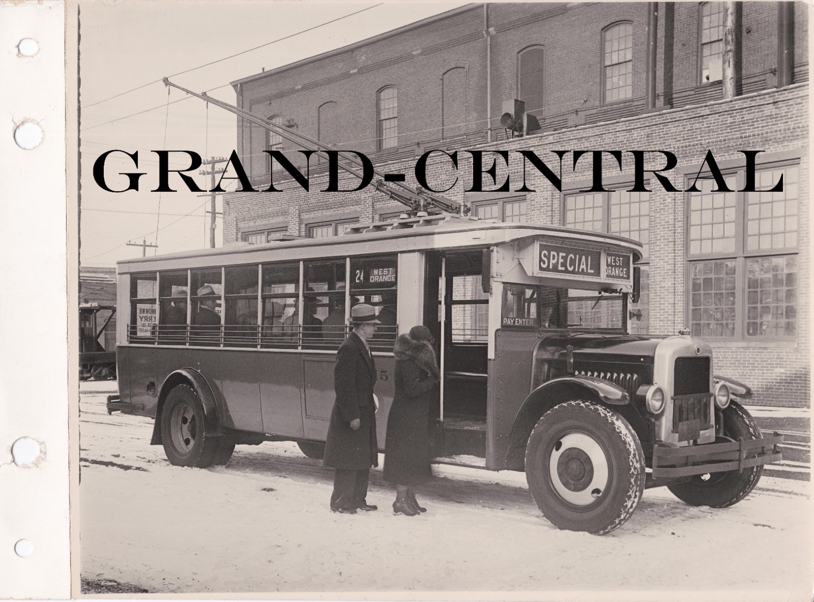 PSCT PUBLIC SERVICE COORDINATED TRANSPORT TROLLEY BUS PHOTO WEST ORANGE NJ