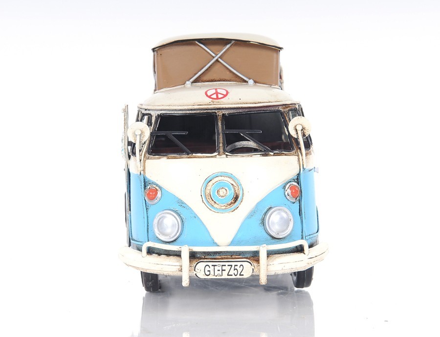 Volkswagen Camp Bus Model Metal Handmade Fully Assembled Home office Decor Gift