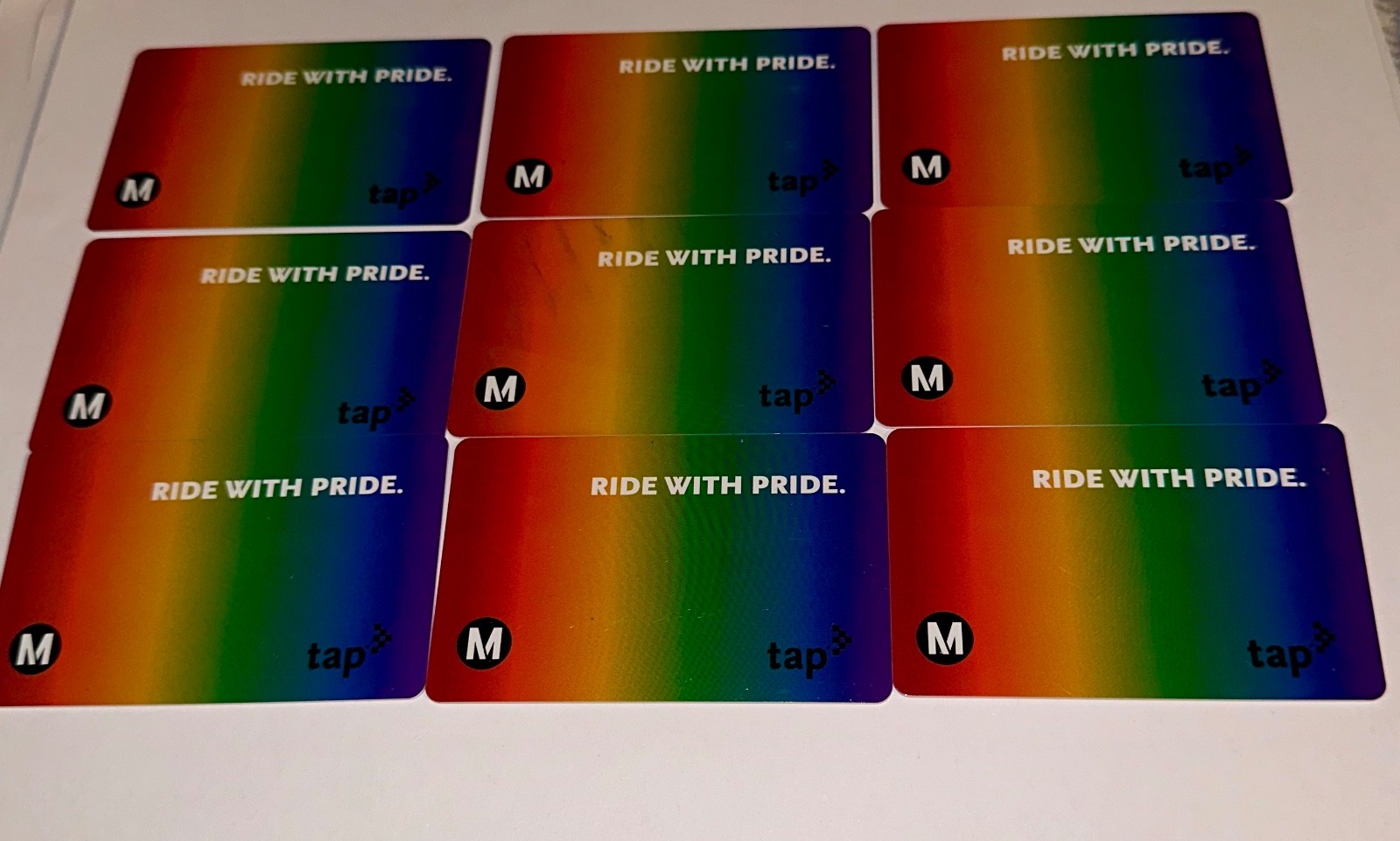 Metro TAP Card Ride Pride rainbow Subway Transit Lmtd Edition 2021 NOT Loadable