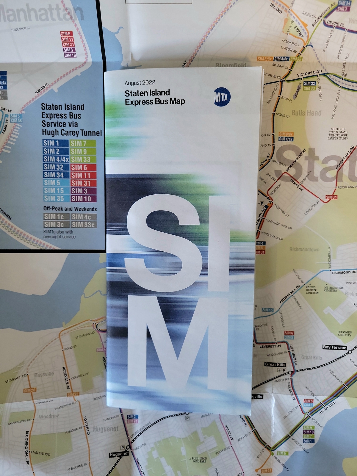 Official New York City MTA Transit STATEN ISLAND Bus Route Map Latest Version