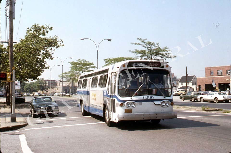 ORIGINAL 1987 NYCTA NEW YORK CITY BUS SLIDE GMC #6308 BROOKLYN NY TA NYC