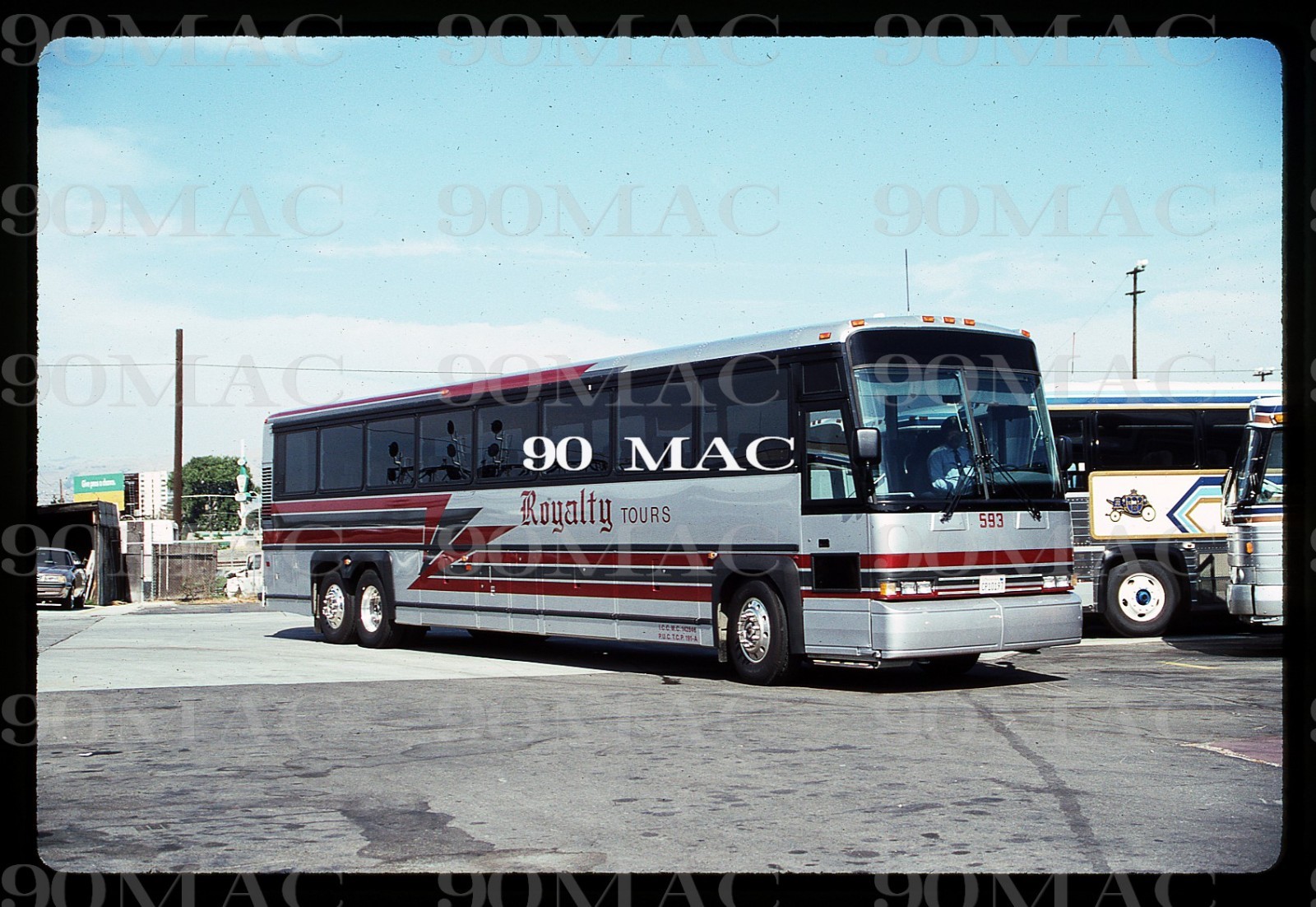 ROYAL COACH TOURS. San Jose (CA). MCI COACH BUS #593. Original Slide 1993.
