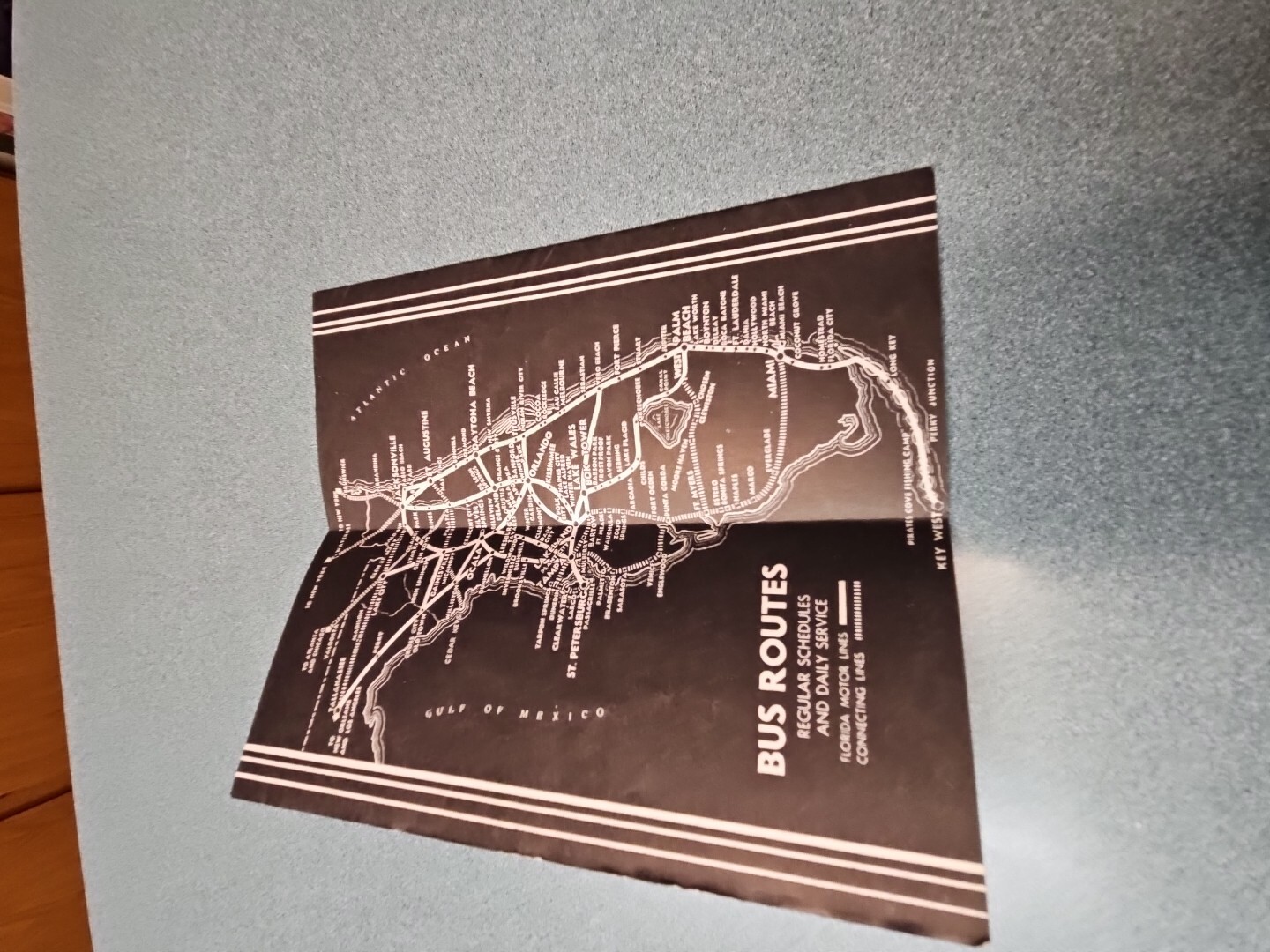 Florida Motor Lines Bus Schedule 1941