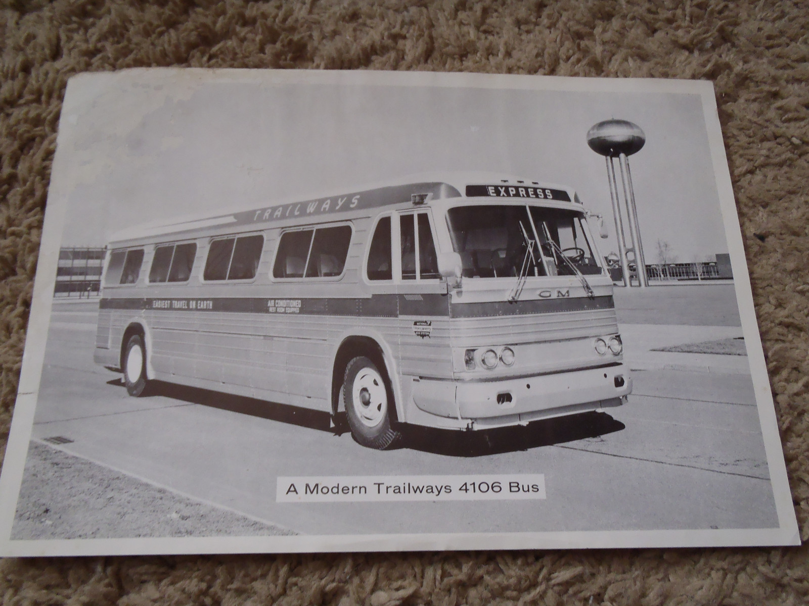 Lot of 8 Trailways Bus Photos/Prints 1920-1960 DT